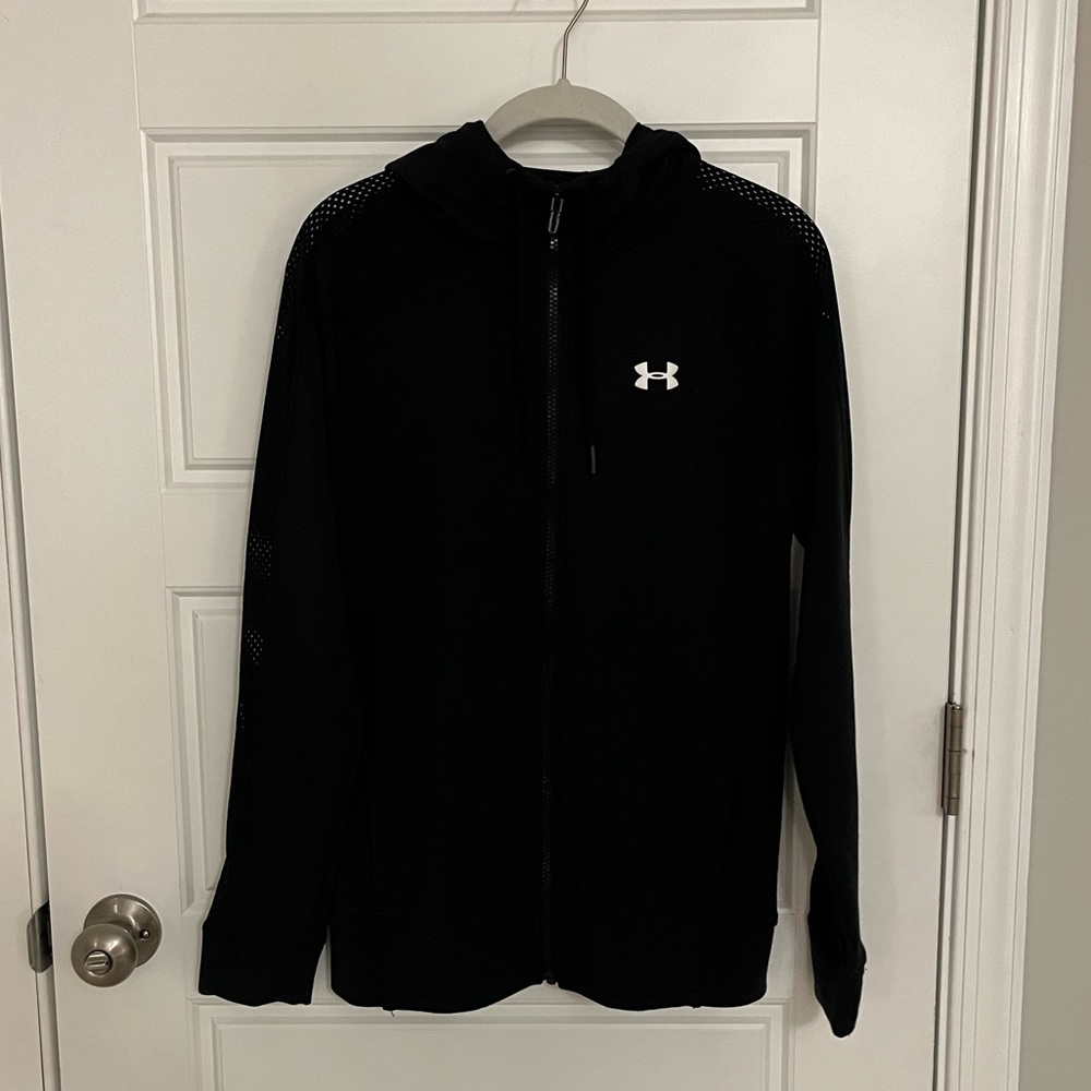 SALE Under Armour Black Hooded Zip Up Jacket | S